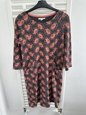 White Stuff Rene Floral Print Shift Dress, Dark Grey Size 10 Spring