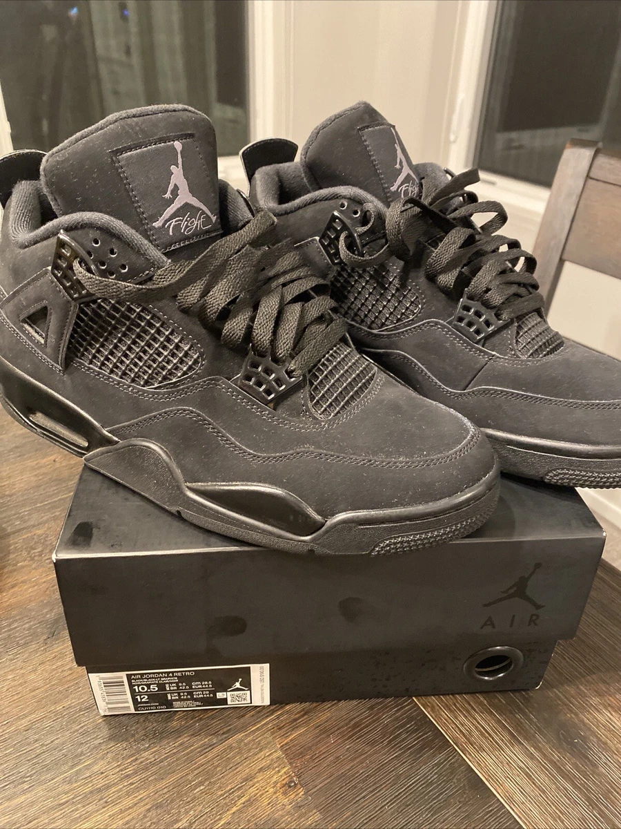 Size 10.5 - Jordan 4 Retro Black Cat 2020