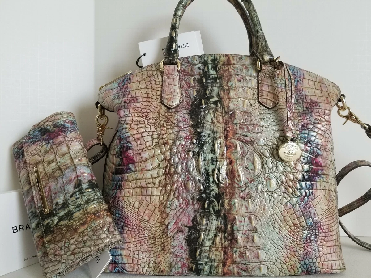 BRAHMIN Melbourne Collection Large Duxbury Rainbow Print Satchel Bag