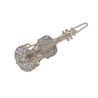 Crystal Rhinestone Barrette Hair Accessories with Violin Design for Women - C...
