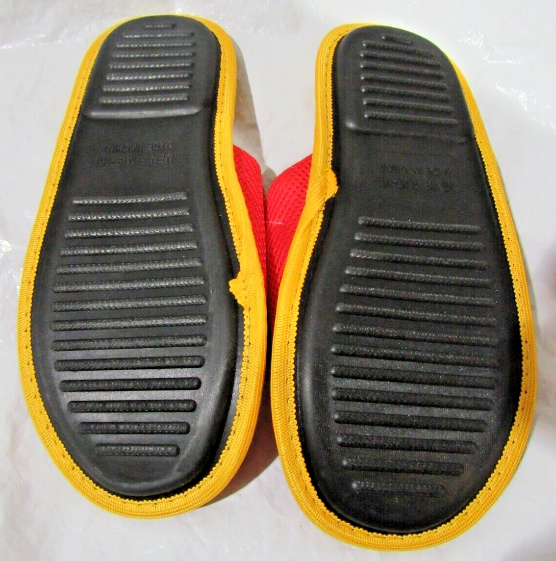 SAOLA Pantofole a righe NFL Kansas City Chiefs rete slide suola a righe taglia XL di FOCO