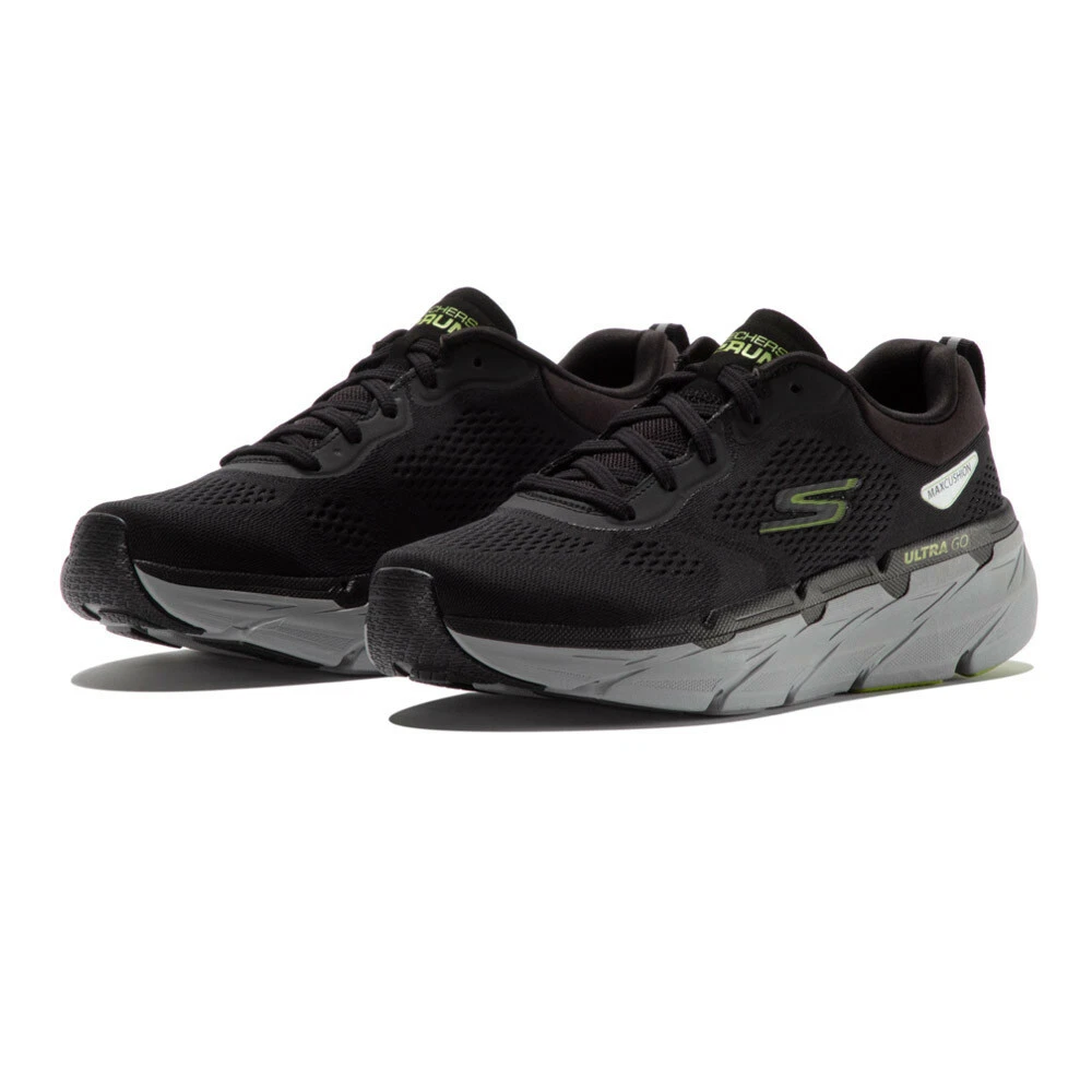 Zapatos skechers top hombre negro verde