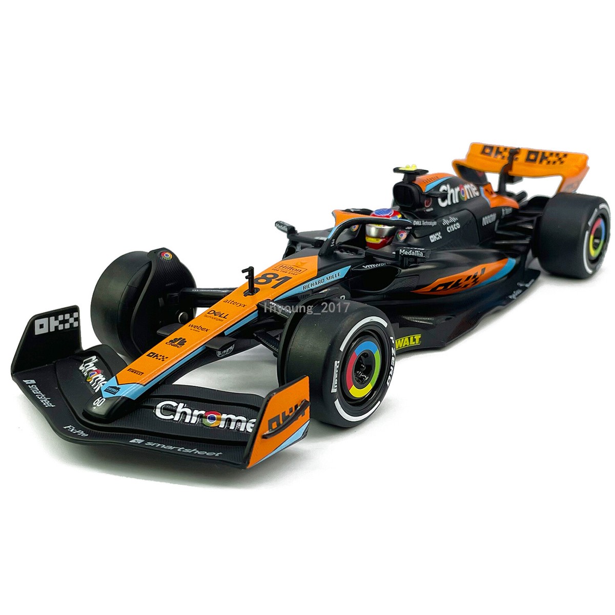 1/24 F1 McLaren MCL60 Model Car Diecast Toy Vehicle Formula 1