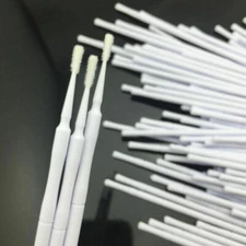 100 Pcs Dental Disposable Materials Micro Brush Tooth Applicators White 1.2 mm