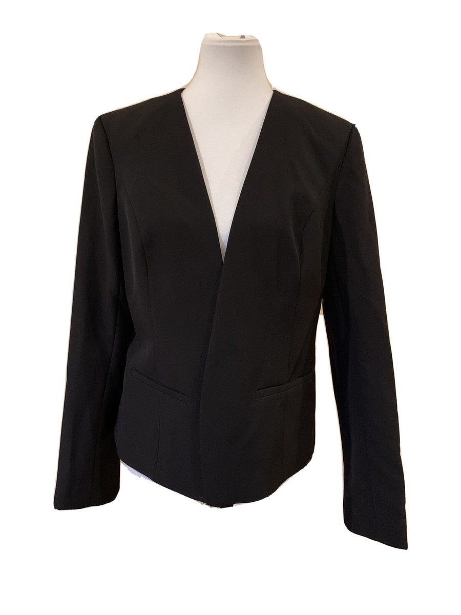 Halogen Large Black Suit Blazer Jacket UK