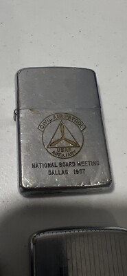 vintage zippo Civil Air Patrol  USAF Auxiliary  1957 National Board Meeting .