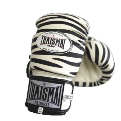 Muay Thai Style Vectro Straps Boxing Gloves Real Cowhide Leather