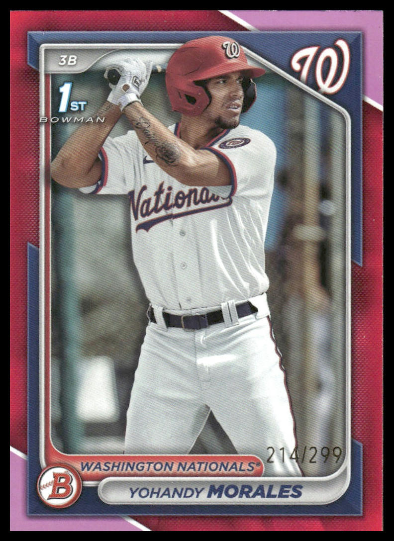 2024 Bowman #BP-52 Yohandy Morales Prospects Fuchsia #/299 Washington Nationals