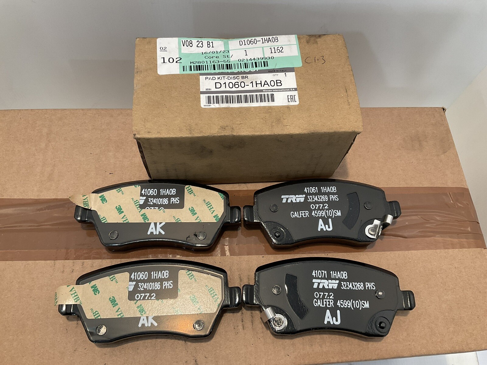 Genuine Nissan Micra K13 Note E12 Front Brake Pads D10601HA0B eBay