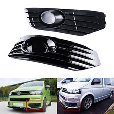 Left+Right Sportline Bumper Fog Light Cover Trim For VW T5 Transporter 2010-2015