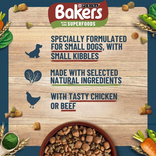 10 x 1Kg Piekarze Małe psy Sucha karma Kurczak i warzywa wiejskie - Zdjęcie 4 z 11