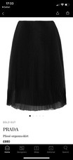 Prada Plisse-organza Black Skirt, Size 38, Wore Two Times