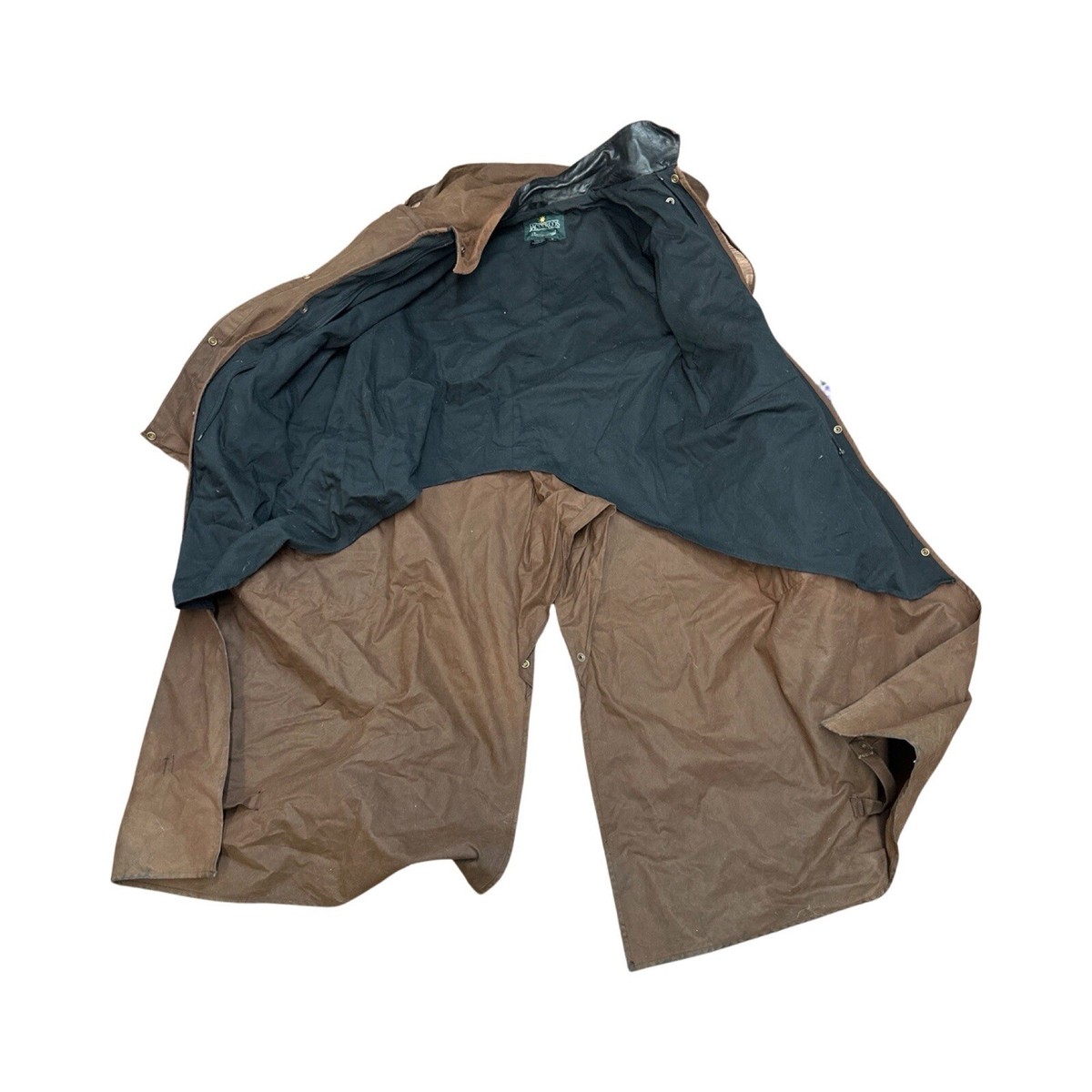 Jackeroos Men's Waxed Cotton Duster Trench Coat Size XL 7 | eBay