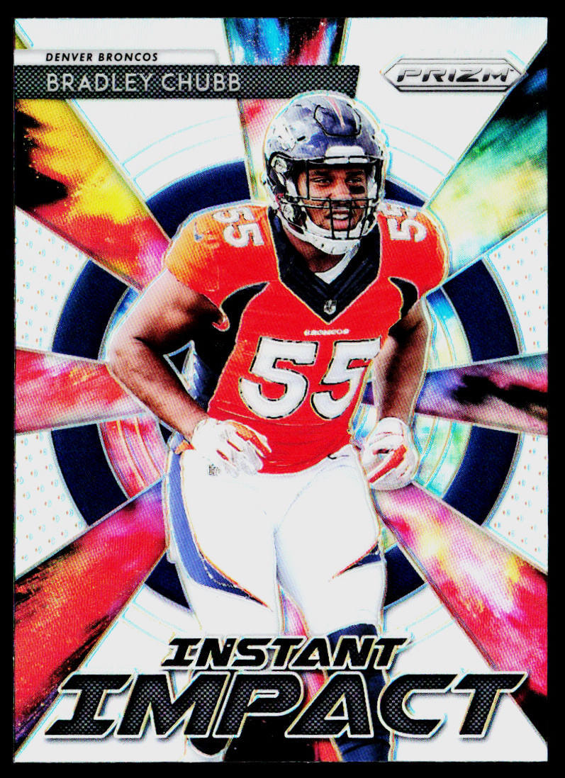 2018 Panini Prizm Bradley Chubb Instant Impact Silver Prizm Rookie #II-4 Broncos