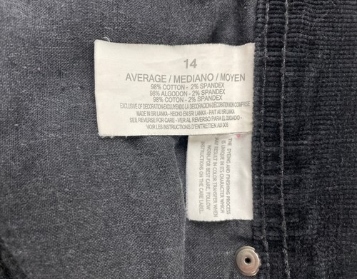 Gloria Vanderbilt Amanda High Rise Black Corduroy Straight Jeans Womens Size 14 - Picture 8 of 9