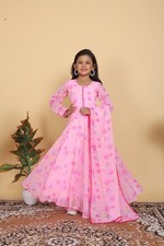 Kids Readymade Gown Girls Dress Bollywood Designer Gown Wedding Party Long Gown
