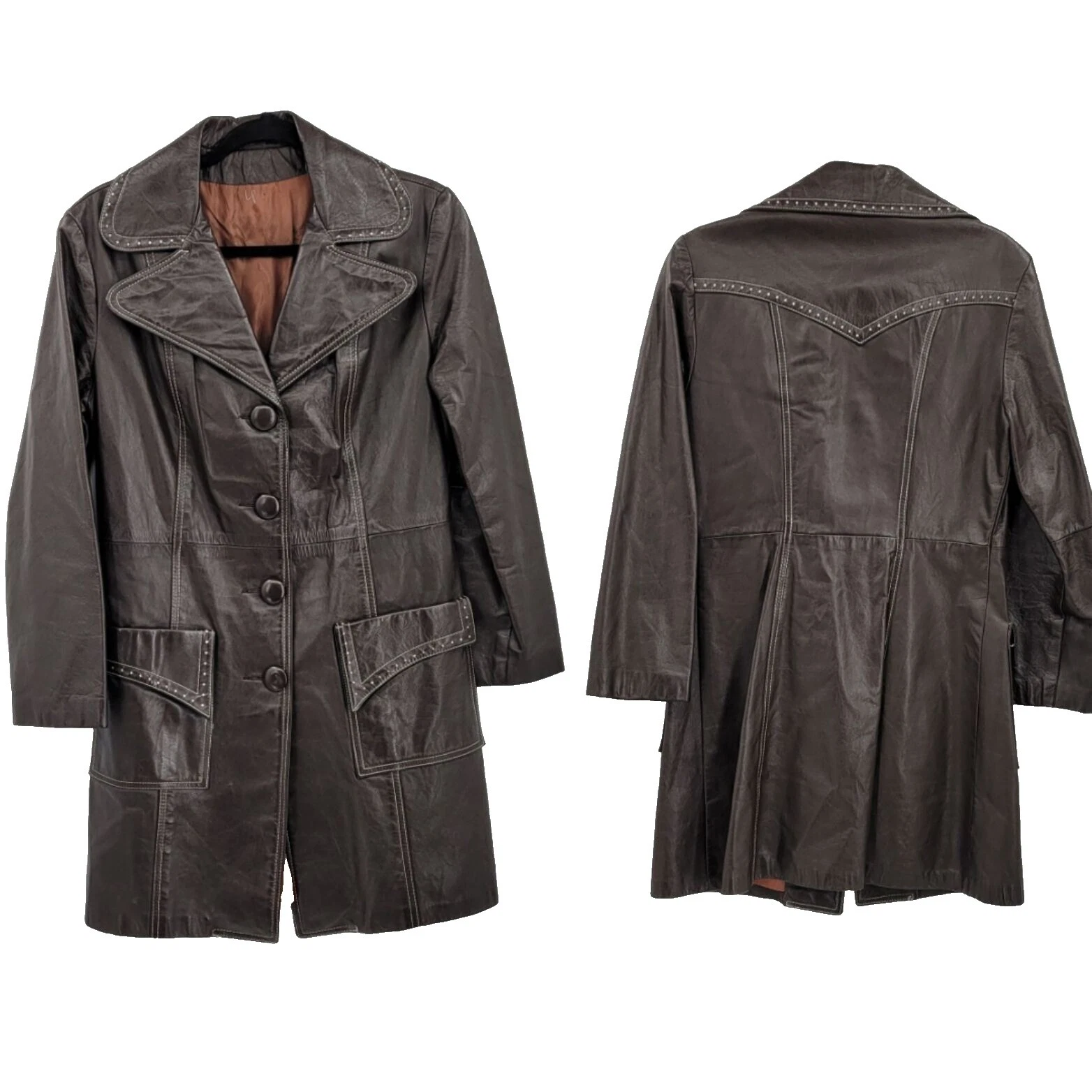 Abrigo de cuero Rockabilly Vintage abrigos, chaquetas y chalecos para Mujeres