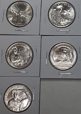 2022 All Five S American Women Quarter - BU -5 Coins - Uncircirculated