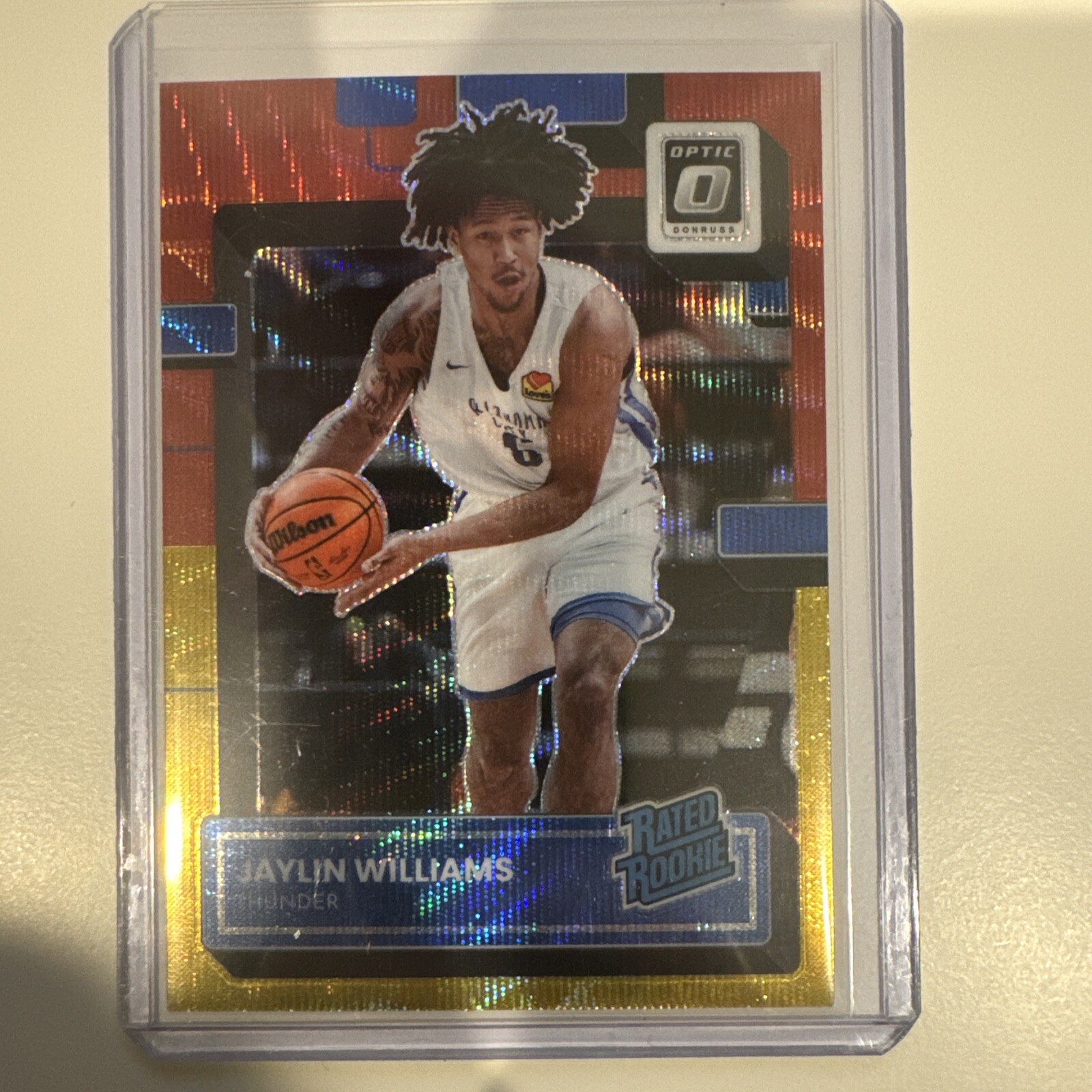 2022-23 Panini Donruss Optic #246 Jaylin Williams RC Red And Yellow Tmall #/99