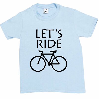 Let's Ride Cycle Bike Radfahren Kinder Jungen / Mädchen T-Shirt