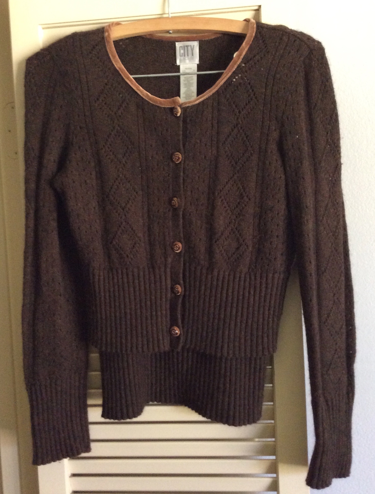 VTG 90s City DKNY Sweater Twin Set Sz 