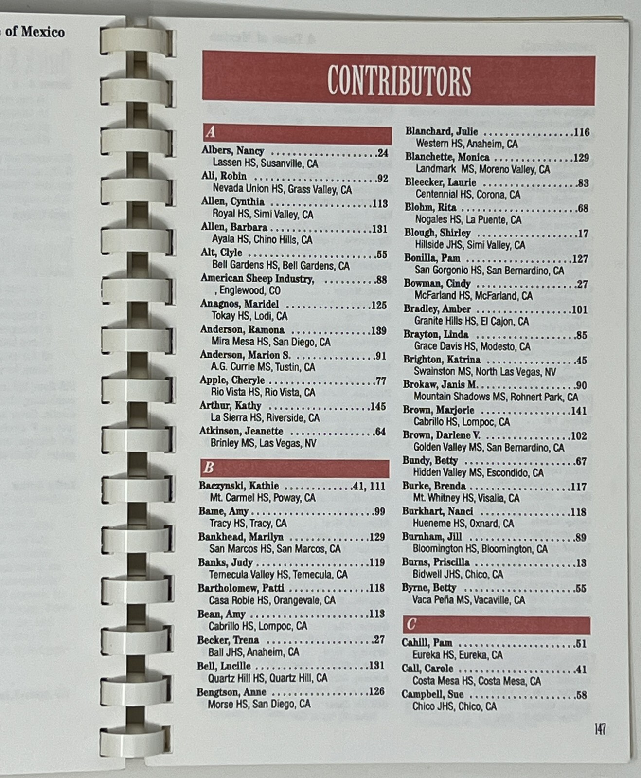 A Taste of Mexico: Mexican, Southwest and TexMex Favorites -1997 Spiral-Bound PB