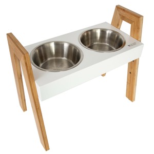 adjustable elevated dog feeder