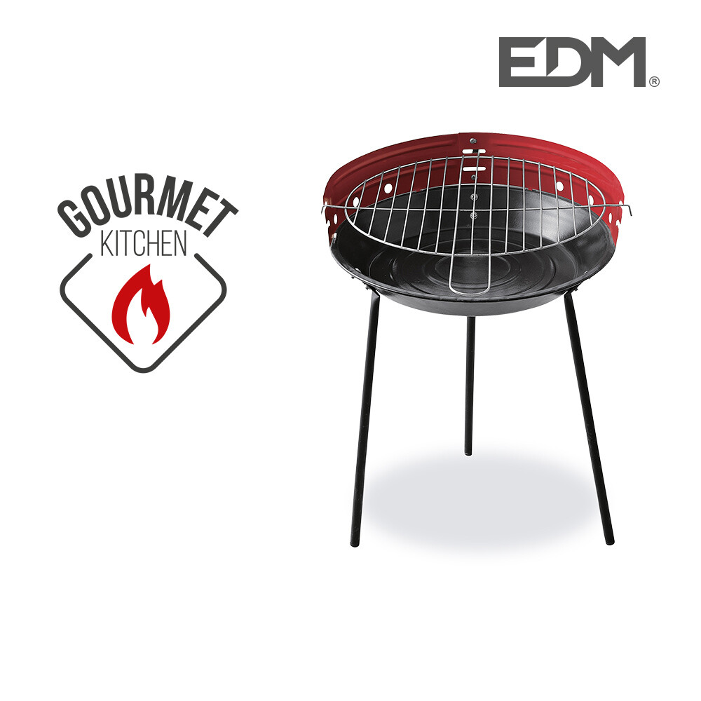 Edm - Barbacoa De Pie Ø33Cmx45Cm 3 Patas En Oferta E3/73832 Barbacoa De Pie Ø33X45Cm 3 Patas Edm