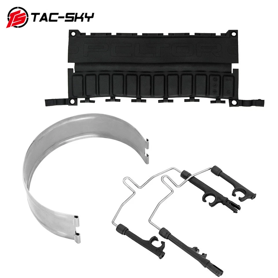 TS TAC-SKY ARC Rail Helmet Mount TSC2 Tactical Headset + Headband + PTT - Image 3 of 4