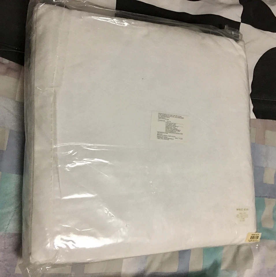 全新 West Elm 16 英寸 方形枕套 保护套 + 插入 mod 人造麂皮绒 🅾️ — 第 2/4 张图片