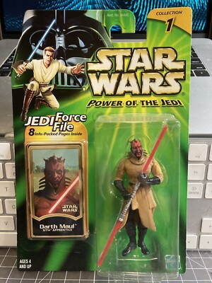 STAR WARS Green Force File POTJ:3 3/4  Darth Maul Sith Apprentice - MONMC!! HTF