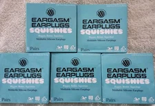 LOT of 5 Eargasm Squishies Blue Moldable  Noise Cancelling Waterproof