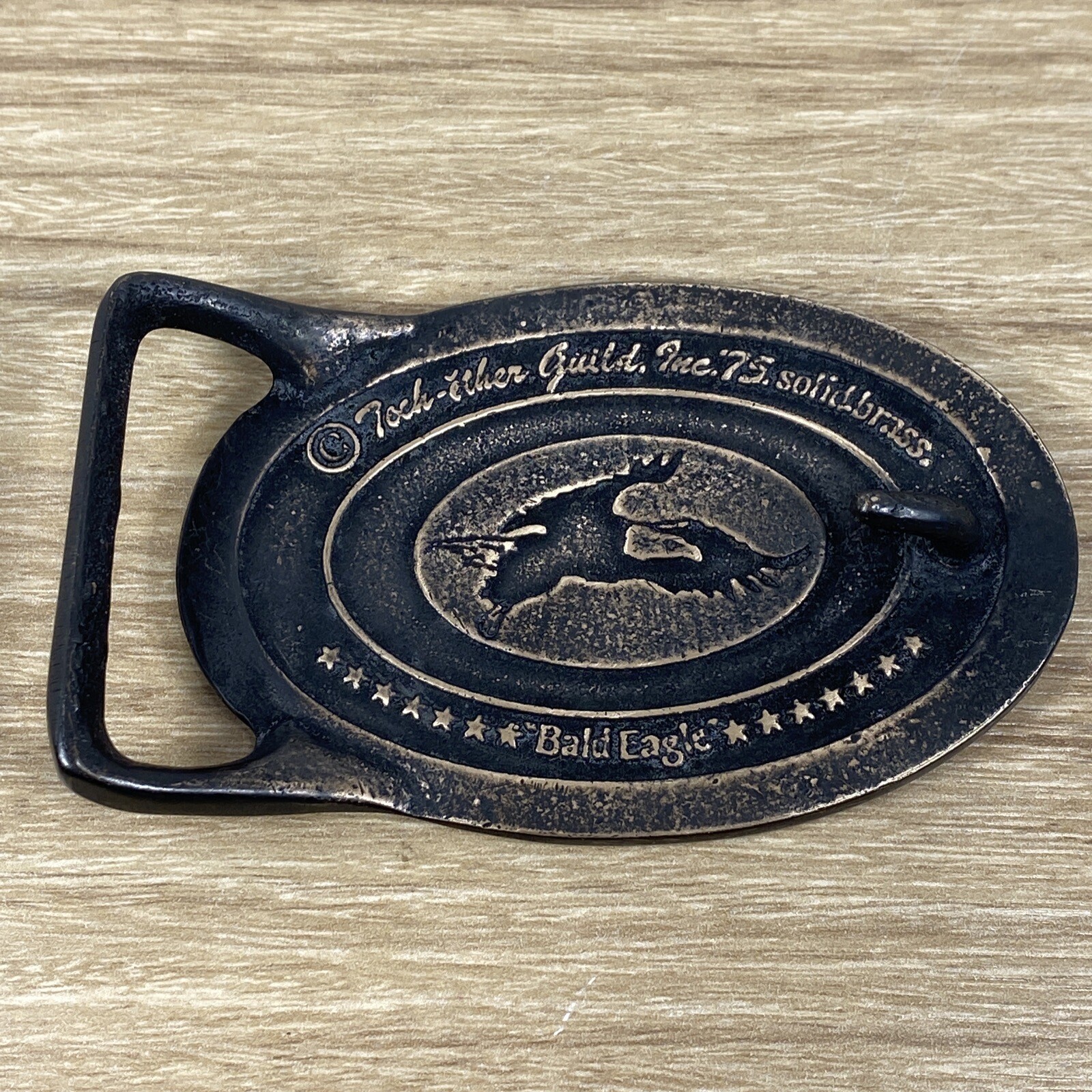 Vintage Tech Ether Guild BALD EAGLE Solid Brass B… - image 5