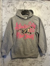 NFL Sweatshirt Youth Girls Medium 10/12 Gray Camouflage Logo Pullover Hoodie