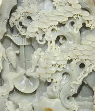 中国　玉石彫刻　寿老人　根付　C　7930E 中国 玉石彫刻 寿老人 根付 C 7930E - 彫刻・オブジェ価格