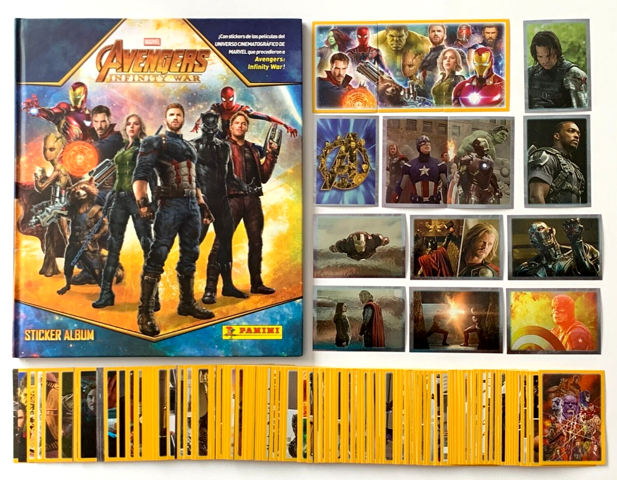 2018 ALBUM AVENGERS Infinity War Panini HardCover + Full Set 180