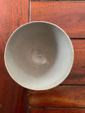 Vintage Japanese Matcha Bowl Cafe au Lait Deep Serving Bowl Matte Gray Glaze Jap