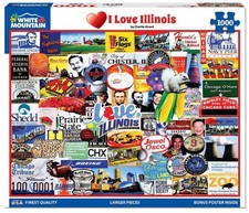 1000 Piece Jigsaw Puzzle Jigwas Prairie, I Love Illinois