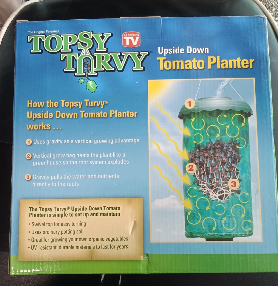 НОВАЯ вертикальная подвесная садовая томатная сеялка Topsy Turvy Upside Down - Изображение 2 из 4