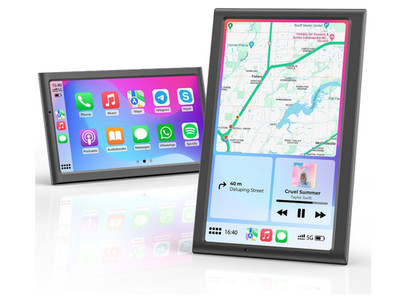 Krunia 7'' Wireless Portable 60FPS Car Play Screen for Apple CarPlay & Android A