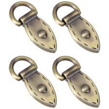 4Pcs Bag Side Clip Buckle Leaf Shape Metal Purse Suspension Clasp Bronze