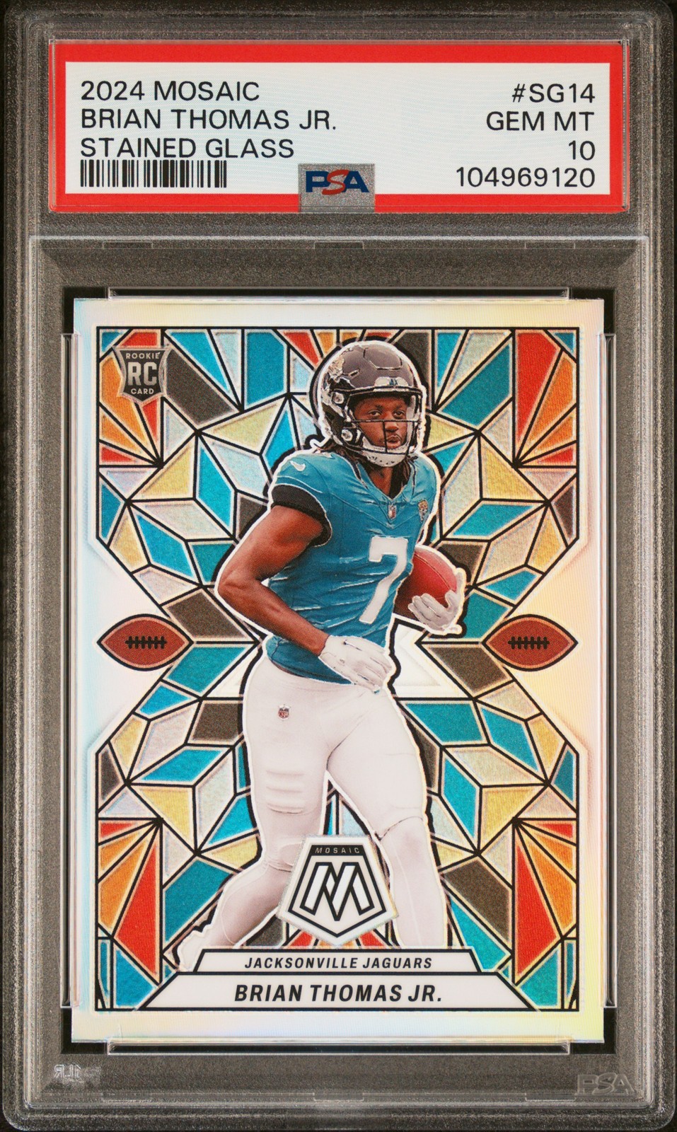 2024 PANINI MOSAIC STAINED GLASS #SG14 BRIAN THOMAS JR. PSA 10