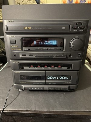 AIWA CX-Z670 Super T-Bass Stereo System 20W+20W 3-CD Changer Tested No Remote 