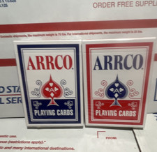 Arrco Playing Cards Card Deck Lot of 2 Red & ...