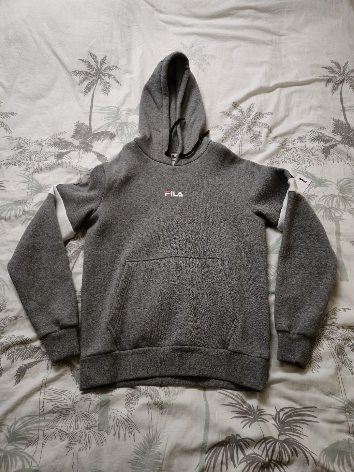 Felpa con cappuccio Fila Emerson grigio medio extra small XS nuova con etichette