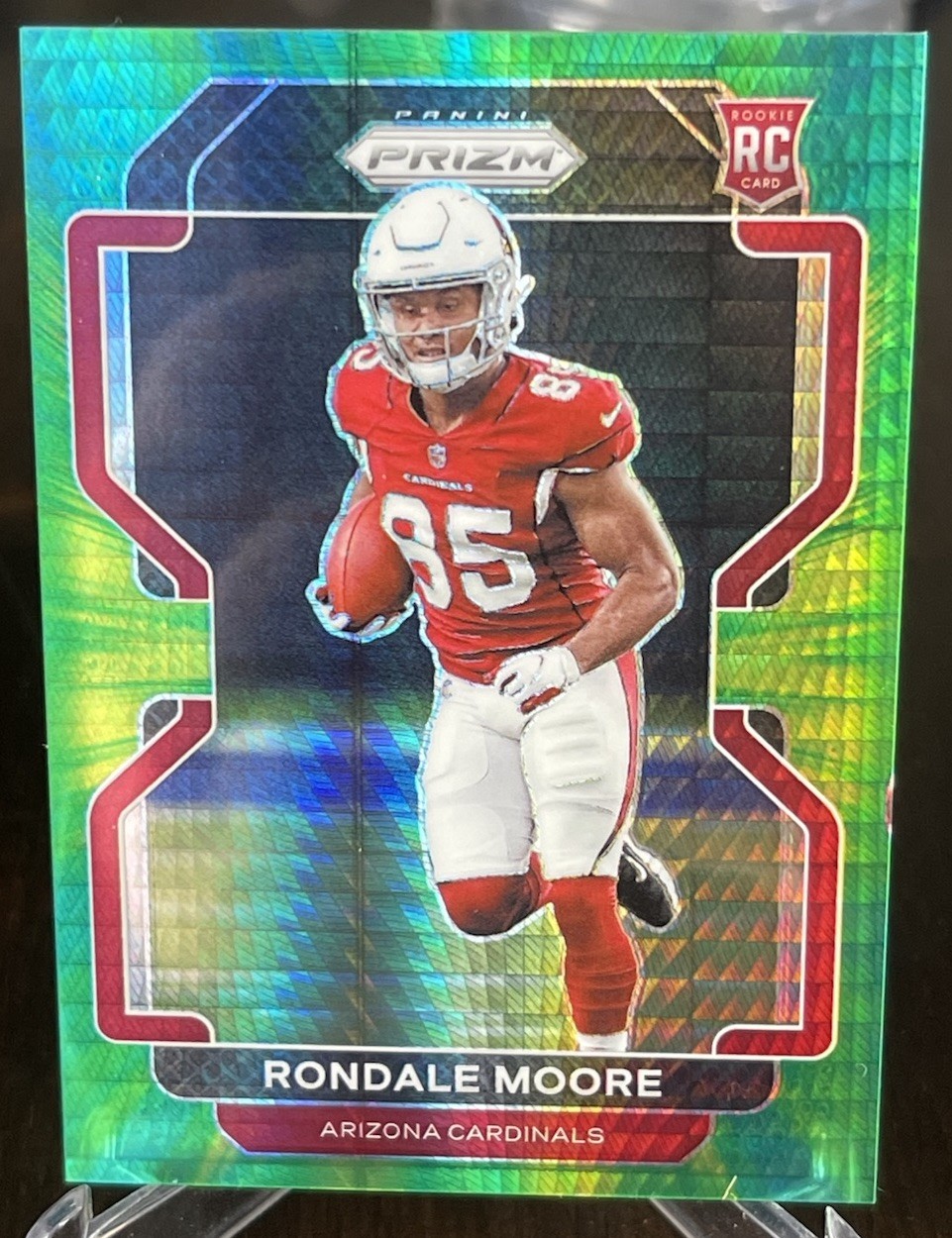 2021 Prizm Rondale Moore /175 Hyper Arizona Cardinals Purdue Rookie Card RC