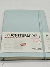 LEUCHTTURM1917 Weekly Planner And Notebook 2025 Softcover Medium A5 Light blue