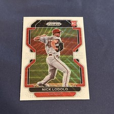 Nick Lodolo Rookie Card 2022 Panini Prizm White Wave Prizm #75