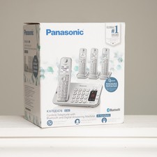 Panasonic Cordless Phone 4 Handset Digital Answer KX-TGE474 Link2Cell Bluetooth