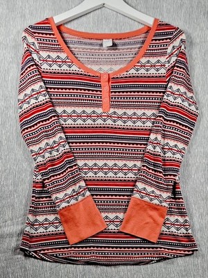 Free Press Women s  Pijama Top Size M Long Sleeve Multicolor Striped